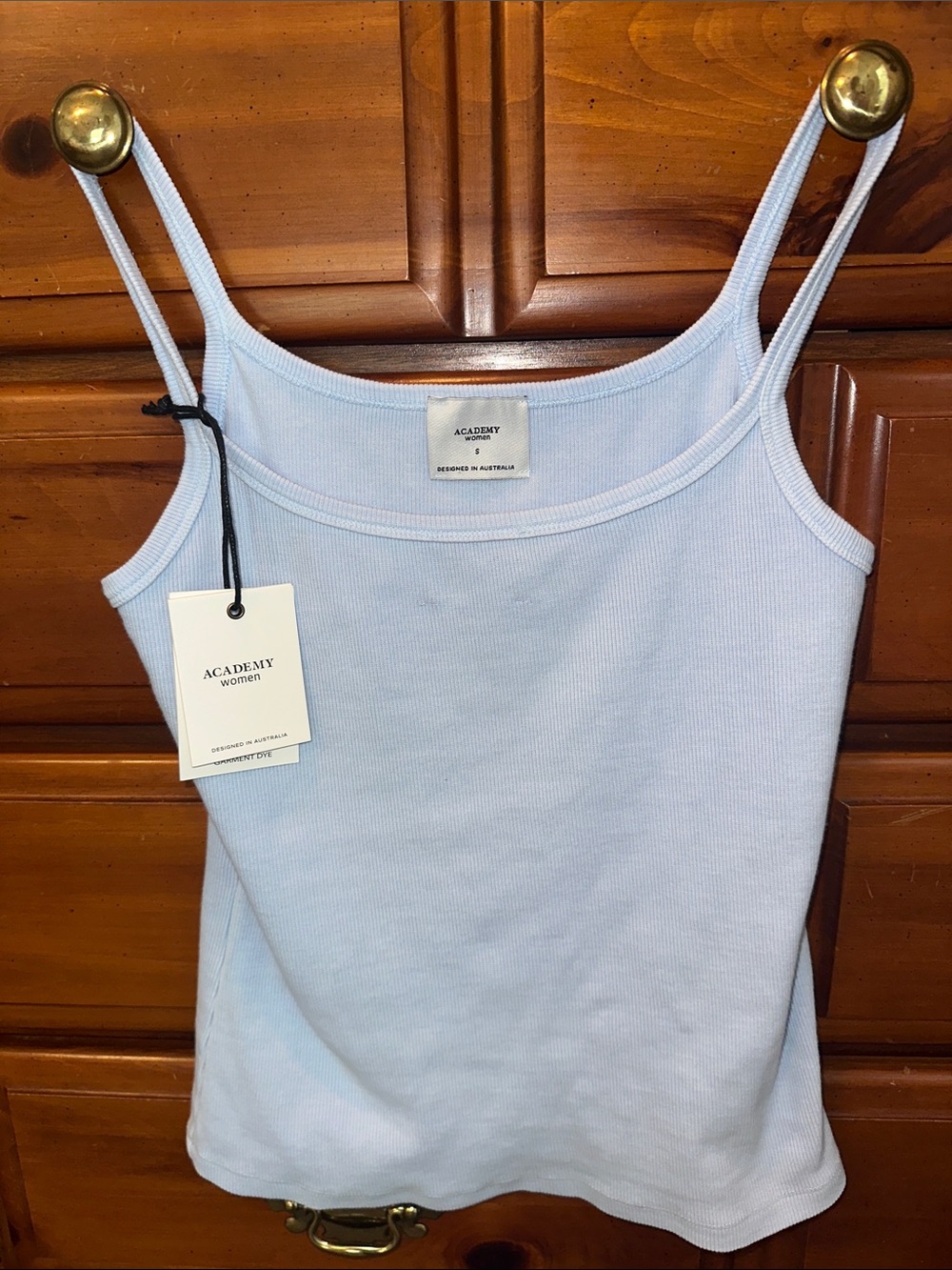 ACADEMY women S Tank Top Mostly Cotton New Never Worn or Washed Baby Blue